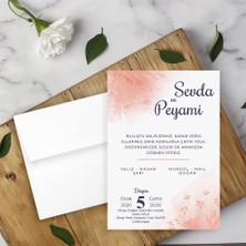 Seyhan Davetiye Beyaz Zarflı Davetiye Düğün - Nişan - Kına - Nikah (500ADET)