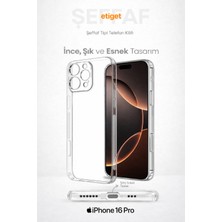 Ehio iPhone 16 Pro Şeffaf Silikon Kılıf – Şarj Yeri Tıpalı, Kaymaz Kenarlı