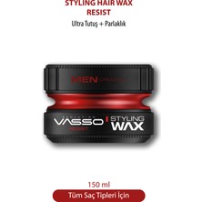 Vasso Kısa Saçlar Için 24 Saat Ultra Tutuş Ve Parlaklık Veren Wax - Resist Pro Aqua 150 ml 8699216347577
