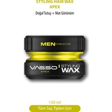 Vasso 24 Saat Tüm Saç Tipleri Için Doğal Tutuş Sağlayan Şekillendirici Mat Wax Apex Pro Paste 150 ml 8699216347638