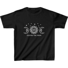 Indispensablely Çocuk Uni̇sex Baskili T-Shi̇rt - Si̇yah