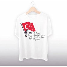 Indispensablely 19 Mayis 20/1 Baskili T-Shi̇rt - Beyaz