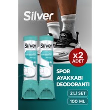 Silver Silver Ayakkabı Deodorantı Koku Giderici Önleyici Sprey 100ML X2 Adet