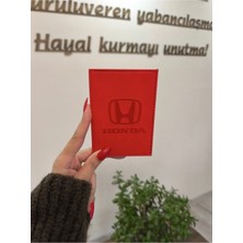Efe Deri Honda Deri Dikişli Araç Ruhsat Kılıfı Kabı Ruhsatlık Ruhsat Koruyucu