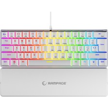 Rampage Plower K60 Mini Oyuncu Klavyesi Mekanik Klavye Bilek Destekli Blue Switch Gaming Klavye Oyuncu Klvye