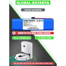 Global Batarya Roidmi Eve Plus Akıllı Süpürge Bataryası 14.4V 7000MAH Li-Ion Pil (Ultra Kapasite)