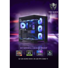 Mod Gaming Hexon Amd Ryzen 5 7500F | RTX5060 Ti 16GB | 32GB Ram | 1 Tb SSD 7300/6000 Mb/s Oyuncu Masaüstü Bilgisayar | Steam Cüzdan Bakiyesi Hediyeli