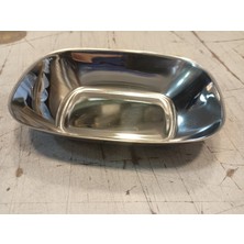 Emrullah Rostfrei 304 Kalite Paslanmaz Çelik Köşeli Kayık Tabak 14CM 6 Adet