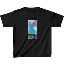 Indispensablely Çocuk Uni̇sex Baskili T-Shi̇rt - Si̇yah