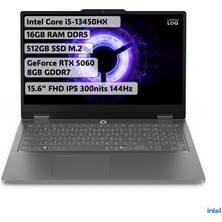 Lenovo LOQ Essential Intel Core i5 13450HX 16GB 512GB SSD RTX5060 Freedos 15.6" FHD Taşınabilir Bilgisayar 83SC000TTR