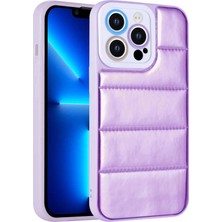 Giz Story iPhone 13 Pro Kılıf Kamera Korumalı Airbagli Renkli Gzst Seksek Kapak-Mor
