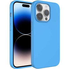 Giz Story Apple iPhone 14 Pro Max Kılıf Sıvı Teknolojili Silinebilir Sert Gzst Kivi Kapak-Mavi