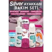 Silver Kadın Ayakkabı Bakım Seti - Deodorant - Köpük - Ultra Beyaz Boya - Jel - Sünger