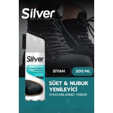 Silver Süet ve Nubuk Yenileyici Sprey Boya Su İtici Etkili Siyah 200ML