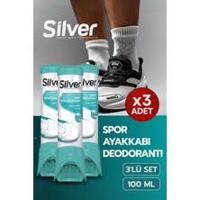 Silver Ayakkabı Deodorantı Koku Giderici Önleyici Sprey 100 ML 3 ADET