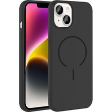 Giz Story iPhone 13 Kılıf M-Safe Şarj Özellikli Zore Meta Kapak - Siyah