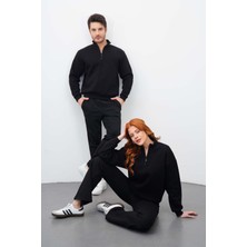 Sevgili Kombin 4 ‘lü Kadın&erkek Siyah Sweatshirt Pantolon Alt-Üst Takım