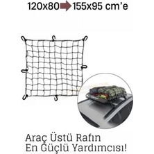 MiraLive Elastik Bagaj Filesi 120X80 cm – 155X95 Cm’e Kadar Genişler | Araç Üstü, Kamp ve Seyahat Için