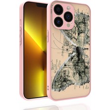 Giz Story iPhone 13 Pro Kılıf Desenli Kamera Korumalı Parlak Gzst Nora Kapak-No4