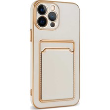 Giz Story Apple iPhone 12 Pro Max Kılıf Gzst Bark Kartlıklı Kapak-Rose Gold