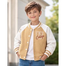 Organickid Gamer Çocuk Bej Kolej Ceket