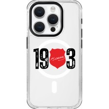 iPhone 15 Pro Uyumlu Beşiktaş Ata Imza 1903 Magsafe Şeffaf Lisanslı Telefon Kılıfı