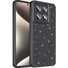 Giz Story 14T Pro Kılıf Kamera Korumalı Simli Lüks Gzst Koton Kapak - Siyah