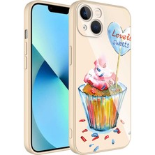Giz Story iPhone 13 Kılıf Kamera Korumalı Desenli Sert Silikon Gzst Epoksi Kapak-No8