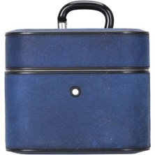 Najmaddin Casquet Apple Airpods 3.nesil Uyumlu Deri Kılıf G21 Mavi