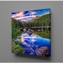 Technopa ORMAN NEHRİN BÜYÜLÜ MANZARASI KANVAS TABLO - 100x100cm