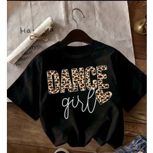herkesemoda Dance Girl Baskı Detaylı Basic T-Shirt