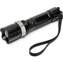 Indispensablely KM-110 Profesyonel Şarjlı El Feneri Ledli+Flashlight+Zoom Özellikli Atlı 6 Parça Full Set
