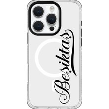 iPhone 16 Pro Uyumlu Beşiktaş El Yazı Magsafe Şeffaf Lisanslı Telefon Kılıfı