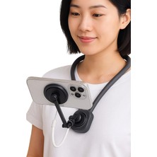 Exenar Manyetik Boyun Telefon Tutucu Magsafe Portatif Boyun Askısı Video Çekim Aparat 360°AYARLANABILIR