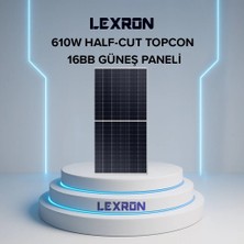 Lexron 610W Monokristal Half-Cut Topcon 16BB Güneş Paneli