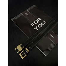 Fiori 2'li Yazılı Tokalı Köprülü Kadın Kemer, Pantolon Kemeri, Ceket Kemeri, Elbise Kemeri, Gömlek Kemeri