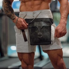 Indispensablely Isme Özel All In One Bel ve Bacak Çantasi - Deri̇ - AC15001 - Antrasi̇t