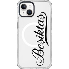 iPhone 15 Uyumlu Beşiktaş El Yazı Magsafe Şeffaf Lisanslı Telefon Kılıfı