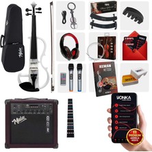 Midex RCZ-606WH-AMP Elektro Keman ve Şarjlı Anfi Seti