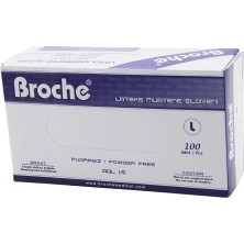 Veralya Broche  L  Pudrasız Muayene Eldiveni 100LÜ