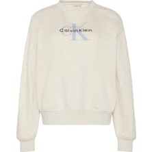 Calvin Klein LV047B234 Ls Monologo Rlxd Cn Kadın Sweatshirt