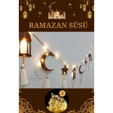 Tasarım Sentezi Hoşgeldin Ramazan Süsleri Ahşap LED Işık Dekoratif Parti Süsleri 11 Ayın Sultanı Yıldız Hilal Ramadan Eid Mubarek