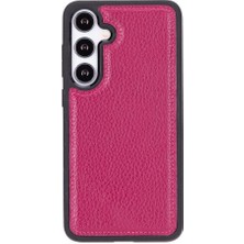 Najmaddin Samsung Galaxy S24 Uyumlu Deri Arka Kapak Gül Kurusu