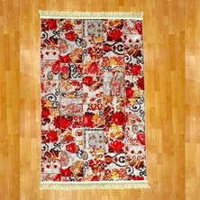 Mevlana Bazaar Floral Motifli Karma Desenli 120 x 180 Dijital Baskı Halı