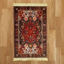 Mevlana Bazaar Madalyonlu Etnik Desenli 120 x 180 cm Dijital Baskı Halı
