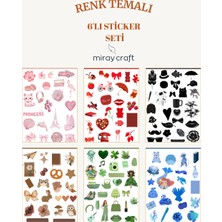 Miray Craft 6 Sayfa Renk Temalı 12*17 cm Sticker /scrapbook, Bullet Journal, Planlayıcı, Defter Için