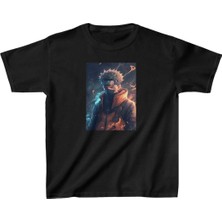 Indispensablely Uni̇sex Çocuk Baskili T-Shi̇rt - Si̇yah