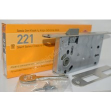 Kale 221 Sessiz Seri Klasik Iç Kapı Kilidi, Oda, 50 Mm, Nikel, Oval