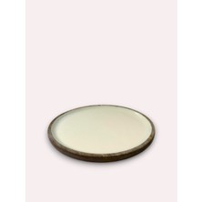 Mango Ağacı Servis Tabağı 25X25X2 cm Sunum Tabağı Yemek Tabağı Ahşap Tabak Krem