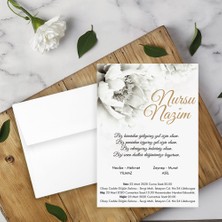 Seyhan Davetiye Beyaz Zarflı Davetiye Düğün - Nişan - Kına - Nikah (500ADET)